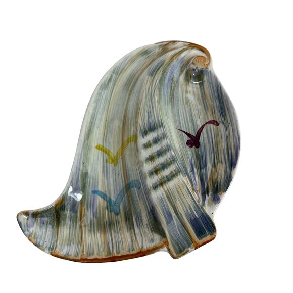 Ceramic Trinket Dish Decorative Plate‎ Bird Design Accent Plate - Picture 3 of 12